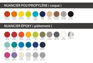 SCOLAIRE - Se Reunir - Chaise 100 accrochable coque polypropylène piètement époxy - T6
