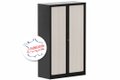 Armoire à rideaux H160xL100cm 3 tablettes