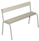 Banc MOLY avec dossier MDF mélaminé ép.19 mm chant vernis piètement époxy - L120 cm - T6 - Ivoire