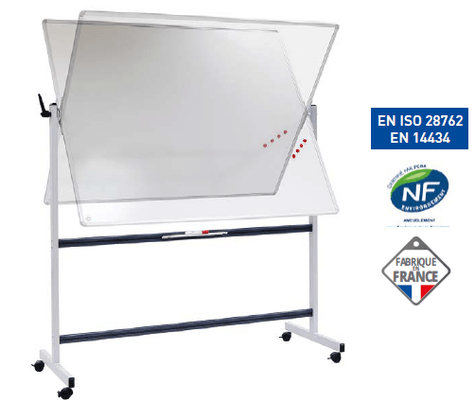 [Pas de famille] - [Pas de sous famille] - Tableau rotatif horizontal émail H.120xL.150cm (ht totale de 185 à 200cm) - PRIX HORS INSTALLATION