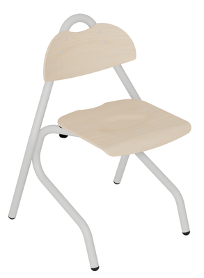 SCOLAIRE - Decouvrir - Chaise TEMPO assise et dossier bois Blueprotech® piètement époxy - T1