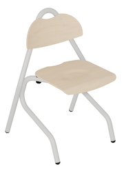 SCOLAIRE - Decouvrir - Chaise TEMPO assise et dossier bois Blueprotech® piètement époxy - T1