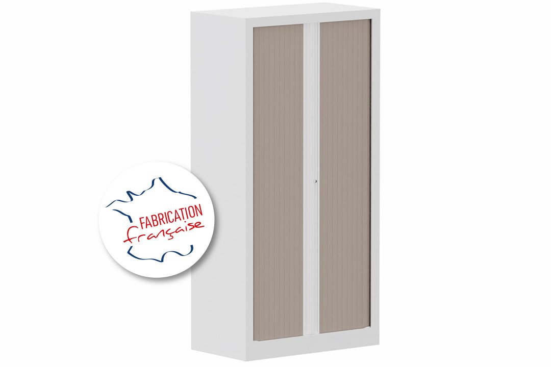 Armoire à rideaux H136xL120cm 3 tablettes
