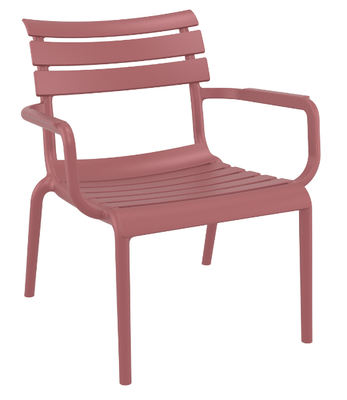 POLYPROPYLENE - CHAISES  - Fauteuil de jardin Garden avec accotoirs - 1 place - Coloris Marsala