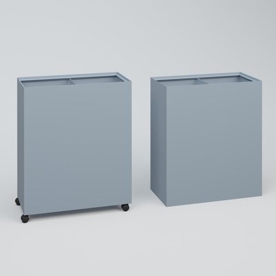 ACCESSOIRES - ACCESSOIRES  - Poubelle 2 Modules HT 75 cm la HT 60 cm Prof. 30 cm avec roulettes . Coffre Denin