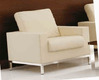 WALL STREET fauteuil 1 place, 94x92xH90cm, structure chromée