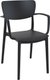 CLYDE-Fauteuil en polypropylène renforcè fibre de verre-Finition noir (PNR)