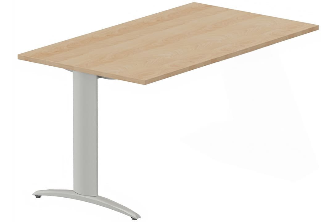 Module composable pied i, L.160xP.70cm, suivant, plateau hêtre, structure aluminium, plateau hêtre, structure aluminium