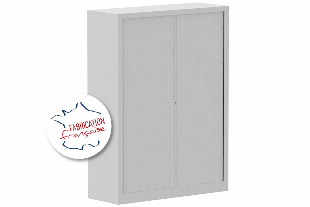 Armoire à rideaux H160xL120cm 3 tablettes
