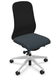 MISTRAL tissu-Chaise structure gris clair synchrone- soutien lombaire-piétement polyamide gris clair, - tissu Lucia BNG