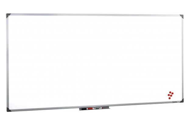 TABLEAUX / CHEVALETS / VITRINES - Tableaux en émail - CONFORT tableau en émail H.100xL.200cm, surface effaçable à sec et magnétique, auget clipsable, blanc - PRIX HORS INSTALLATION