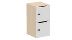 Meuble à cases H.92xL.45xP.50cm - 2 cases H43cm. portes avec découpe en partie haute. serrure à code
