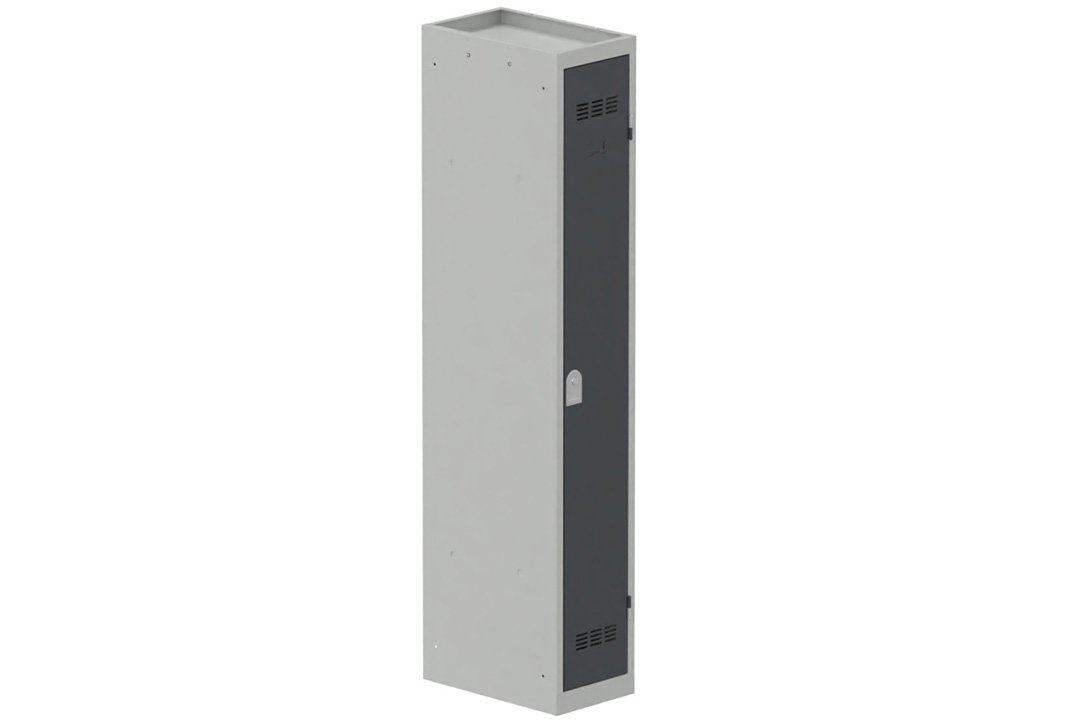 Vestiaire industrie propre 1 porte (serrure 2 clés) H180xL30xP50cm coffre gris clair/ porte(s) Anthracite