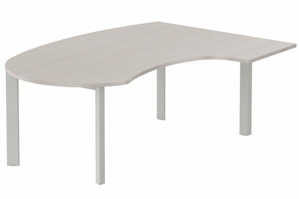 Gamme K7 - Plans compacts - K7 compact 90° manager 190x141x104x60cm, plateau acacia, structure aluminium