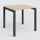 K3 Plateau droit 80x80 pieds fixe. Plateau Hêtre et pietement Anthracite.