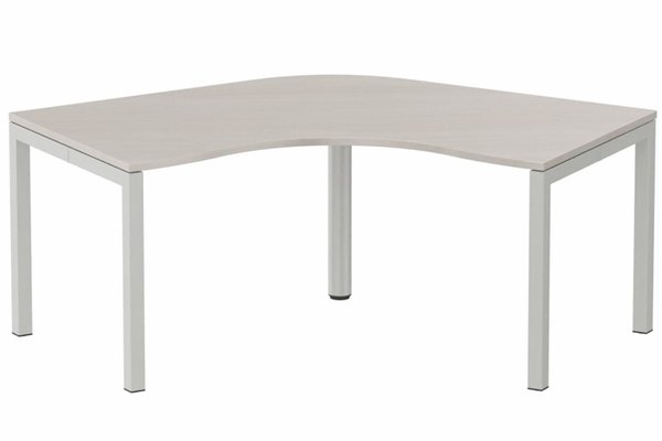 Gamme K3 - Plans compacts - Plan Compact 120° symétrique 120x120/80cm structure pied d'angle, plateau acacia, structure aluminium