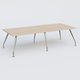 K5 table bench 280*120 cm. Plateau Hêtre et pietement Chrome avec base chromé.
