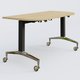 Module d'extrémité de la gamme LEM 145-70 cm. Plateau Chêne clair et pietement Noir/Chrome.