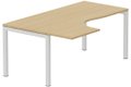K3- Plan compact 90° asymétrique 180x120x80/60cm sur pied de soutien - retour à gauche