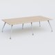 K5 table bench 280*145 cm. Plateau Hêtre et pietement Blanc avec base chromé.