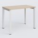 K7 plan droit 100*60 sur pieds fixe. Plateau Hêtre et pietement Blanc