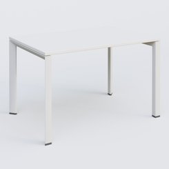 Gamme K7 - Plans droits - K7 plan droit 120*80 sur pieds fixe. Plateau Blanc et pietement Blanc