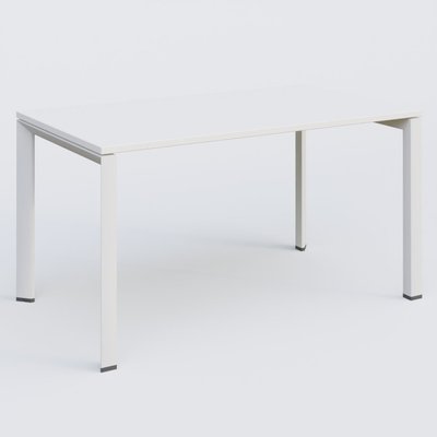 Gamme K7 - Plans droits - K7 plan droit 140*80 sur pieds fixe. Plateau Blanc et pietement Blanc