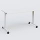 Table abattante gamme Design 140*70 cm. Plateau Blanc et pietement Blanc.