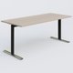 Module droit gamme Pure 180-80 cm. Plateau Acacia et pietement Noir/Chrome.