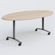 Table ovale gamme Arca 200-110 cm. Plateau Hêtre et pietement Aluminium.