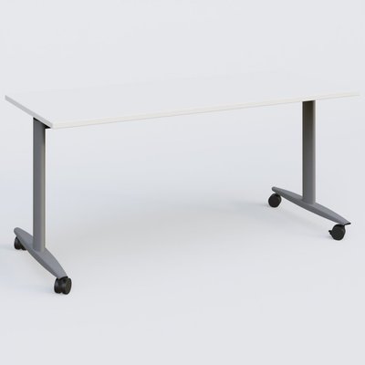TABLES ABATTANTES - L.160xP.70 cm - Table abattante gamme Design 160*70 cm. Plateau Blanc et pietement Aluminium.