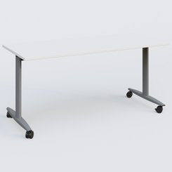 TABLES ABATTANTES - L.160xP.70 cm - Table abattante gamme Design 160*70 cm. Plateau Blanc et pietement Aluminium.