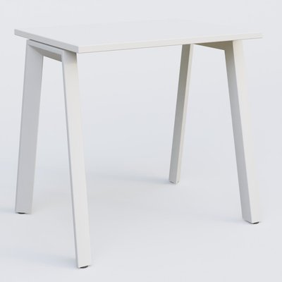 Gamme K8 - Plans droits - K8 plan droit 80*60 sur pieds fixe. Plateau Blanc et pietement Blanc