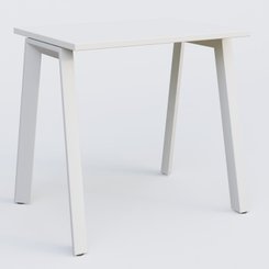 Gamme K8 - Plans droits - K8 plan droit 80*60 sur pieds fixe. Plateau Blanc et pietement Blanc