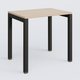 K3 Plateau droit 80x60 pieds fixe. Plateau Hêtre et pietement Noir Grainé.