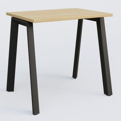 Gamme K8 - Plans droits - K8 plan droit 80*60 sur pieds fixe. Plateau Chêne clair et pietement Noir Grainé