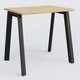 K8 plan droit 80*60 sur pieds fixe. Plateau Chêne clair et pietement Noir Grainé