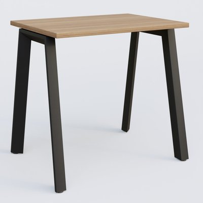 Gamme K8 - Plans droits - K8 plan droit 80*60 sur pieds fixe. Plateau Noyer et pietement Noir Grainé