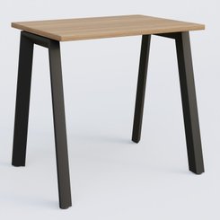 Gamme K8 - Plans droits - K8 plan droit 80*60 sur pieds fixe. Plateau Noyer et pietement Noir Grainé