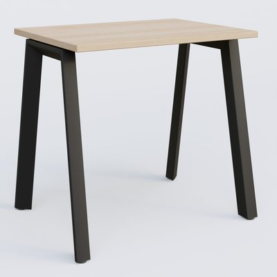 Gamme K8 - Plans droits - K8 plan droit 80*60 sur pieds fixe. Plateau Hêtre et pietement Noir Grainé