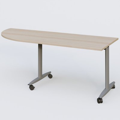 TABLES ABATTANTES - Module d'angle 90° - Module d'angle 90° pour table abattante gamme Design 200-80 cm à gauche. Plateau Acacia et pietement Aluminium.