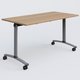Table abattante gamme Arca 140-70 cm. Plateau Noyer et pietement Aluminium.