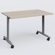 Table abattante gamme Design 120*80 cm. Plateau Acacia et pietement Aluminium.