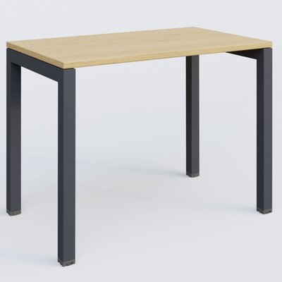 [Pas de famille] - [Pas de sous famille] - K3 Plateau droit 100x60 pieds fixe. Plateau Chêne clair et pietement Anthracite.