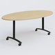 Table ovale gamme Arca 200-110 cm. Plateau Chêne clair et pietement Noir.