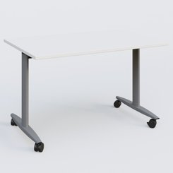 TABLES ABATTANTES - L.120xP.80 cm - Table abattante gamme Design 120*80 cm. Plateau Blanc et pietement Aluminium.