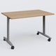 Table abattante gamme Design 120*80 cm. Plateau Noyer et pietement Aluminium.