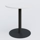 Table de réunion Ø80 cm, blanc/ noir