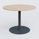 Table ronde diametre 100 cm avec pieds colonne centrale. Plateau Hêtre et pietement Anthracite