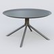 Table Basse Fashion Styl piètement 4 branches. Plateau Carbon Grey et pietement Carbon Grey.